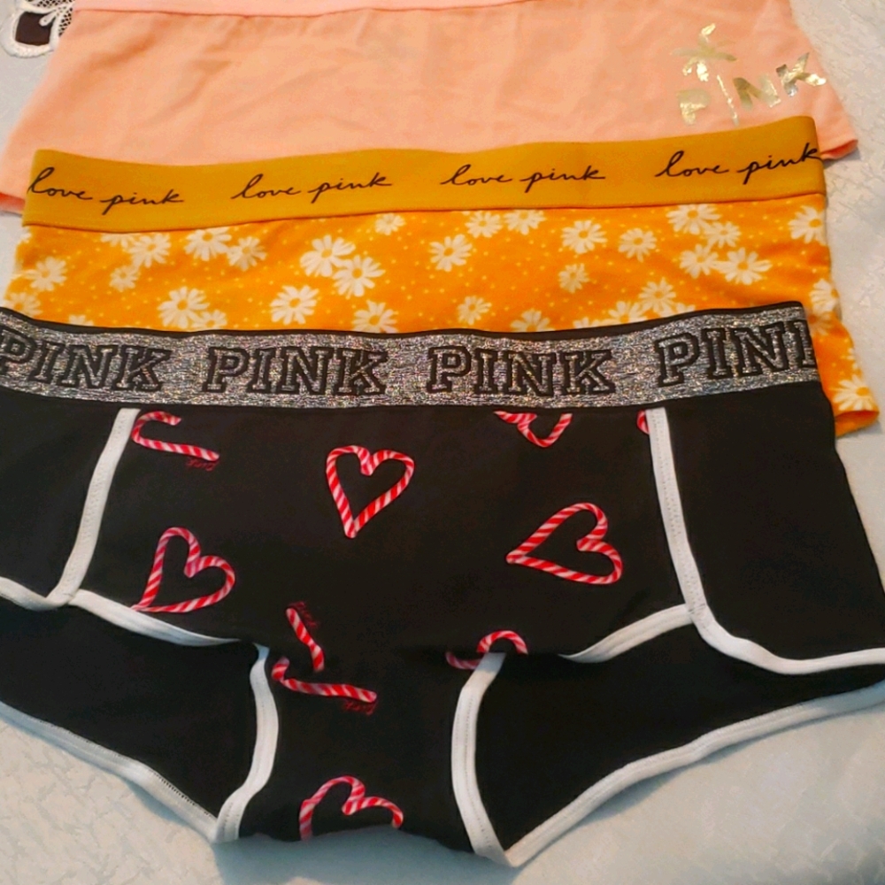 Pink Victoria secret woman boxer panties